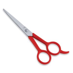 Bright Red Coated Hair Scissor